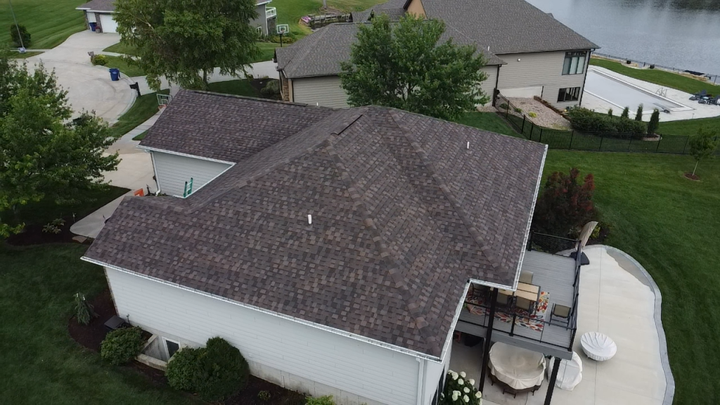 Shadow Brown architectural shingles installed on a Nebraska home, view 2