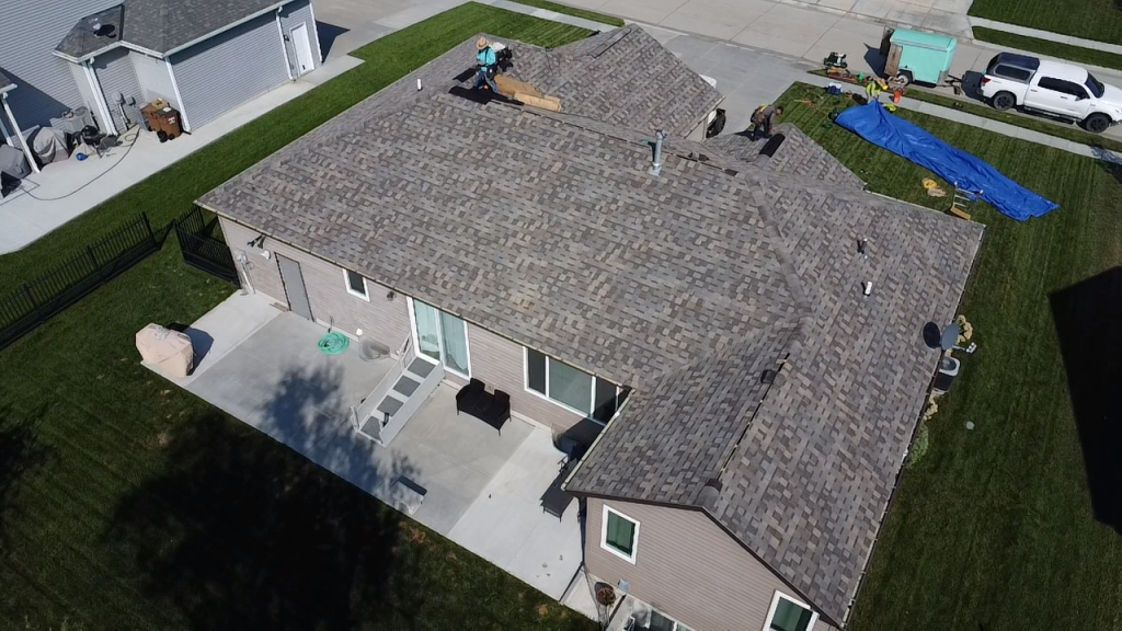 Cornerstone architectural shingles installed on a Nebraska home, view 2